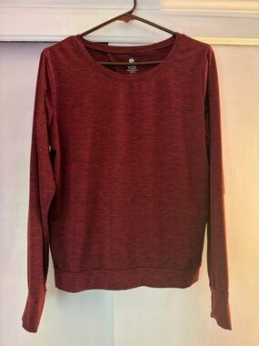 Born Primitive Women's Long Sleeve Tee in Burgundy Heather